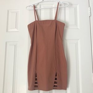 BOZZOLO Bodycon Nude Sleeveless Dress | M